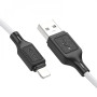 USB Data-Кабель HOCO X90 Cool silicone charging data cable 2.4A 1m, White