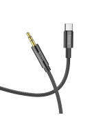 Аудіокабель HOCO UPA19 Type-C to 3.5mm male 1m, Black