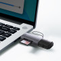 USB-хаб Baseus Lite Series USB-A / Type-C to SD / TF Card Reader, Grey