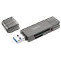 USB-хаб HOCO HB39 USB / Type-C 3.0, Metal Gray