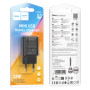 Мережевий зарядний пристрій HOCO C134A 12 W 2.4 A, Black