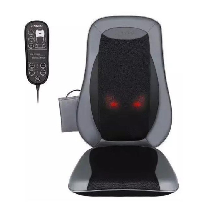 Масажна накидка на крісло NAIPO MGBK-2606H Neck & Back Massager, Black Gray