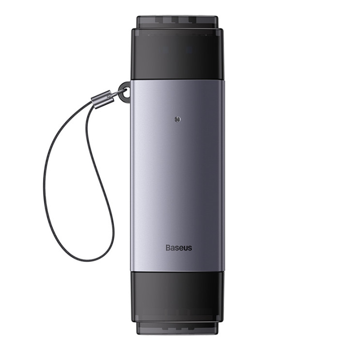 USB-хаб Baseus Lite Series USB-A / Type-C to SD / TF Card Reader, Grey