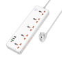 Мережевий подовжувач HOCO AC14A Rico 5-position socket / Type-C / USB PD30W 3A 1.5m, White