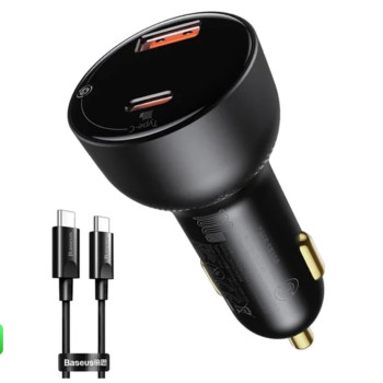 Автомобильное зарядное устройство Baseus Superme Digital Display PPS Dual Quick Charger Car Charger, Black