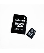 Карта памяти  Wibrand microSDXC (adapter SD) 128Gb class 10, Black
