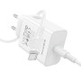 Сетевое зарядное устройство BOROFONE BA109A PD40W с кабелем USB-C to USB-C, White