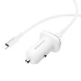 Автомобільний зарядний пристрій BOROFONE BZ12B single port QC3.0 18W cable Type-C to Lightning, White