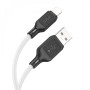 USB Data-Кабель HOCO X90 Cool silicone charging data cable 2.4A 1m, White