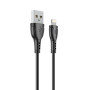 Data - кабель Wibrand Boa USB-A to Lightning 1m, Black