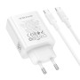 Сетевое зарядное устройство BOROFONE BA109A PD40W с кабелем USB-C to USB-C, White