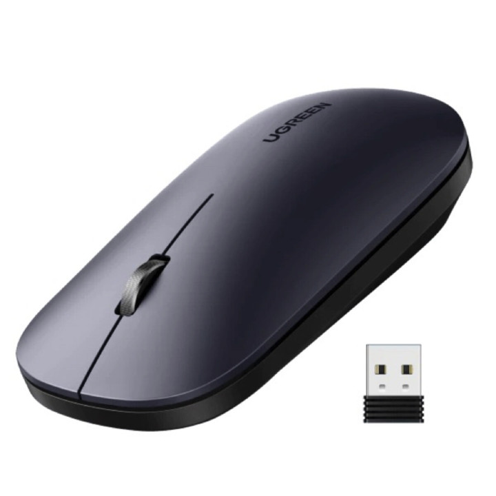 USB Мышь UGREEN MU001 Portable Wireless Mouse, Black