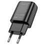 Мережевий зарядний пристрій HOCO C134A 12 W 2.4 A, Black