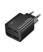 Мережевий зарядний пристрій HOCO N55 Fundador four-port PD20W / QC3.0 1.67A, Black