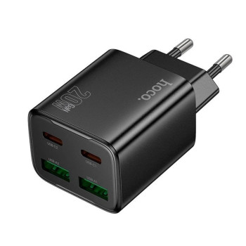 Мережевий зарядний пристрій HOCO N55 Fundador four-port PD20W / QC3.0 1.67A, Black