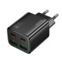 Мережевий зарядний пристрій HOCO N55 Fundador four-port PD20W / QC3.0 1.67A, Black