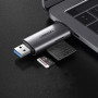 USB Кардридер UGREEN CM185 UGR-50706 USB-C / USB-A / TF / SD Card Reader, Gray