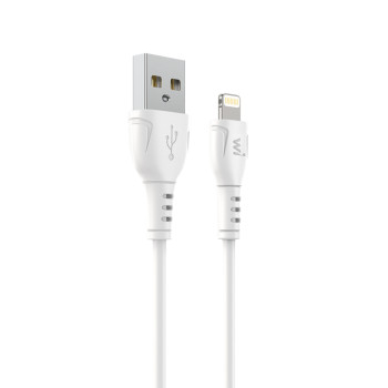 Data - кабель Wibrand Boa USB-A to Lightning 1m, White
