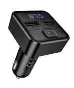 Автомобільний зарядний пристрій з FM-модулятором BOROFONE BC63 15W, Black