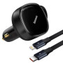 Автомобильное зарядное устройство Baseus Enjoyment Retractable 30W 3.5А 2-in-1 Car Charger, Black