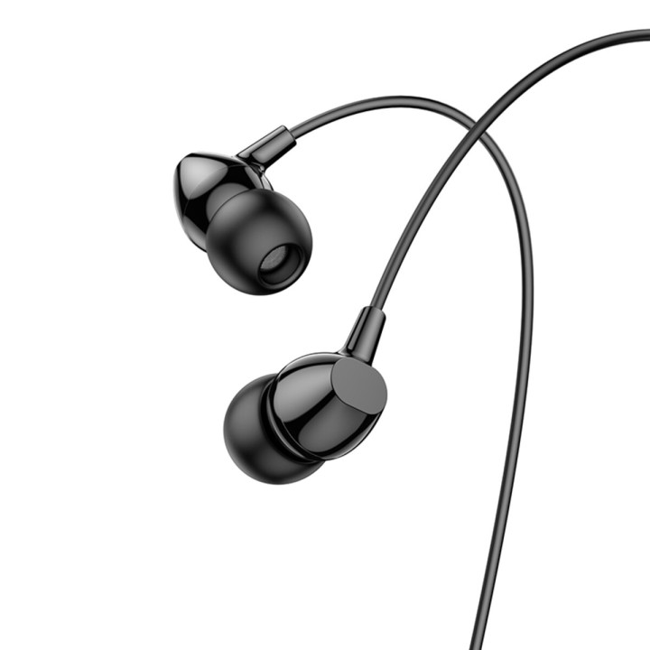 Проводные наушники HOCO M94 universal earphones with microphone 1.2 м, Black