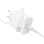 Сетевое зарядное устройство BOROFONE BA107A с кабелем USB Type-C to USB Type-C, White
