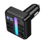 Автомобильное зарядное устройство с FM-модулятором HOCO E89 Libre 45W, Black