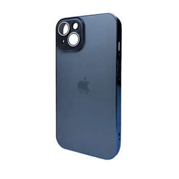 Чохол AG Glass Sapphire Frame для iPhone 15, Sea Blue