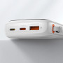 Зовнішній акумулятор Power Bank Baseus Qpow Pro Digital Display 20W 10000mAh cable Type-C 3A 0.3m, White