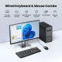 Проводная клавиатура и мышь UGREEN Wired Keyboard and Mouse Combo, Black