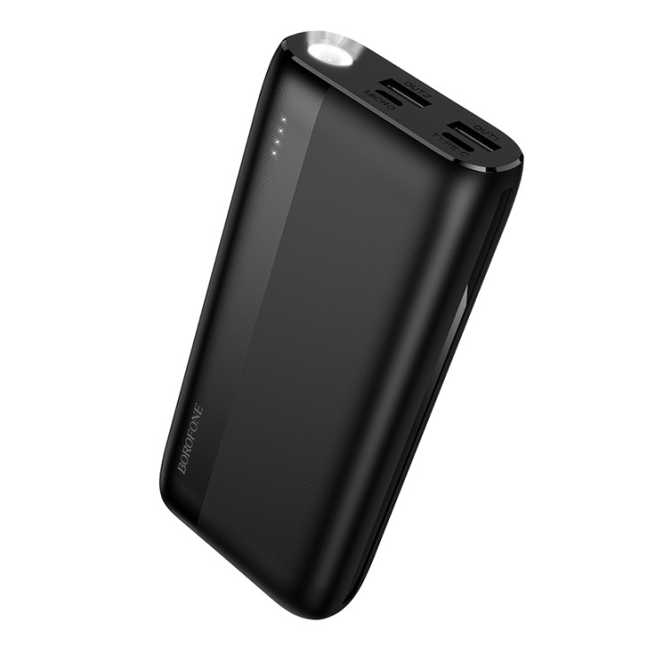 Зовнішній акумулятор Power Bank BOROFONE BJ86 Victoria USB / Type-C / micro-USB 10W 20000mAh, Black