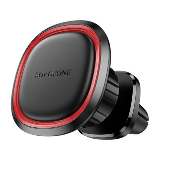 Автотримач для телефона BOROFONE BH124 Roman magnetic car holder (air outlet), Black-Red