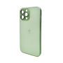Чехол AG Glass Matt Frame Color для iPhone 13 Pro Max, Light Green