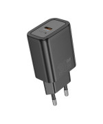 Мережевий зарядний пристрій HOCO N62 single port PD30W / QC3.0 2.5 A, Black