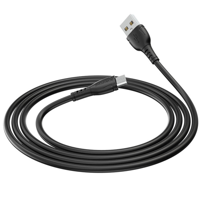 Data Кабель BOROFONE BX51 Triumph USB to Micro-USB 2.4A 1m, Black