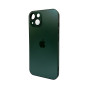 Чехол AG Glass Matt Frame Color для iPhone 14, Green