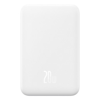 Зовнішній акумулятор Power Bank Baseus Magnetic Mini Wireless 5000mAh 20W, White