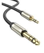 Аудіокабель UGREEN AV127 UGR-10628 3.5mm to 6.35mm TRS Stereo 2m, Gray