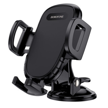 Автомобильный держатель BOROFONE BH37 Route push type suction cup car holder, Black
