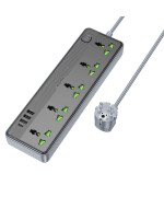 Сетевой удлинитель BOROFONE BAC4A Lord 5 position socket, Black