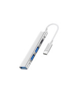 USB - хаб WUW X236 USB 4-in-1, USB3.0, Silver