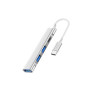 USB - хаб WUW X236 USB 4-in-1, USB3.0, Silver