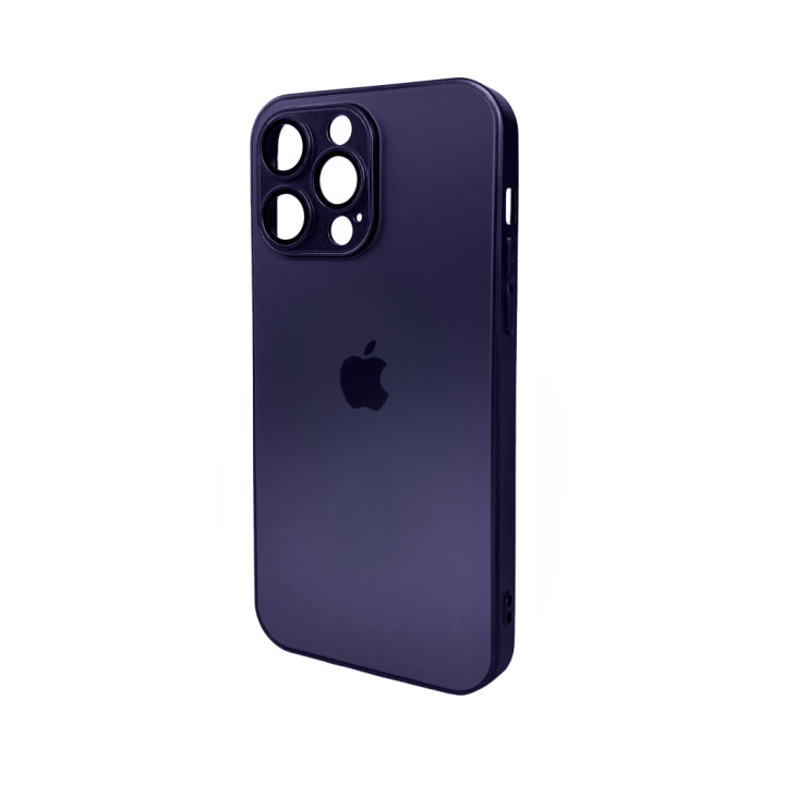 Чехол AG Glass Matt Frame Color для iPhone 15 Pro Max, Deep Purple