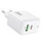 Сетевое зарядное устройство для BOROFONE BAS45A Potential PD30W + QC3.0 EU, White