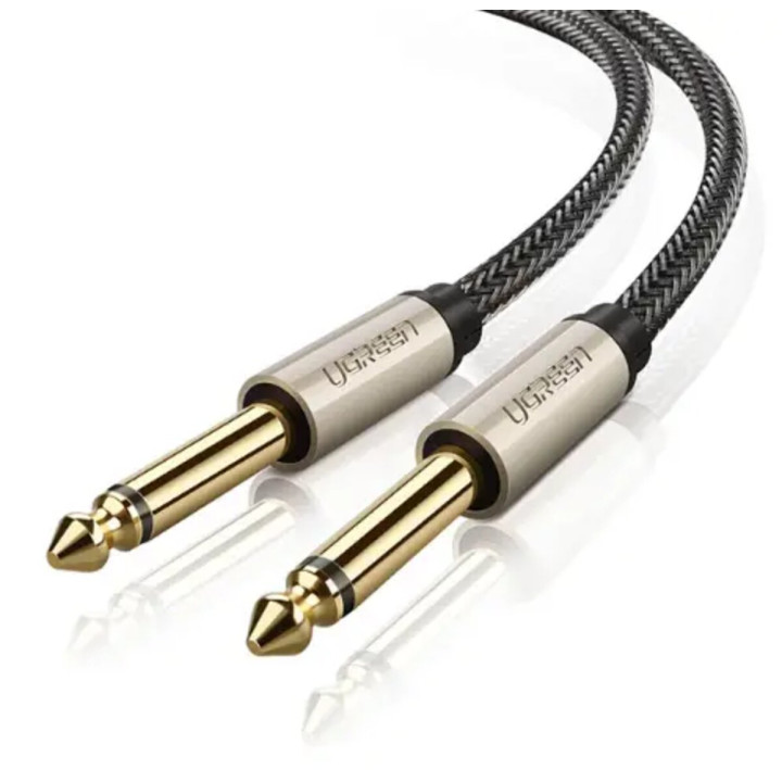 Аудіокабель UGREEN AV128 6.5mm Male to Male 2m, Gray