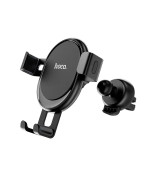 Автодержатель для смартфона HOCO CA56 Plus Armor metal gravity car holder, Black - Silver