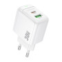 Сетевое зарядное устройство для BOROFONE BAS45A Potential PD30W + QC3.0 EU, White