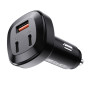 Автомобильное зарядное устройство ACEFAST B3 66W three-port metal car charger, Black