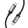 Data - кабель HOCO X117 60W Type- C to Type-C, Black