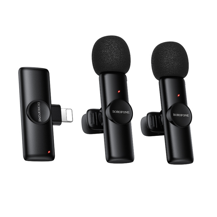 Беспроводная микрофонная система BOROFONE BFK16A Lightning, Black